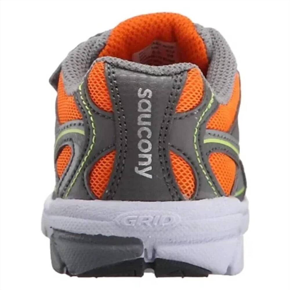 NEW SAUCONY boys' baby ride sneakers in orange/grey - Picture 4 of 6